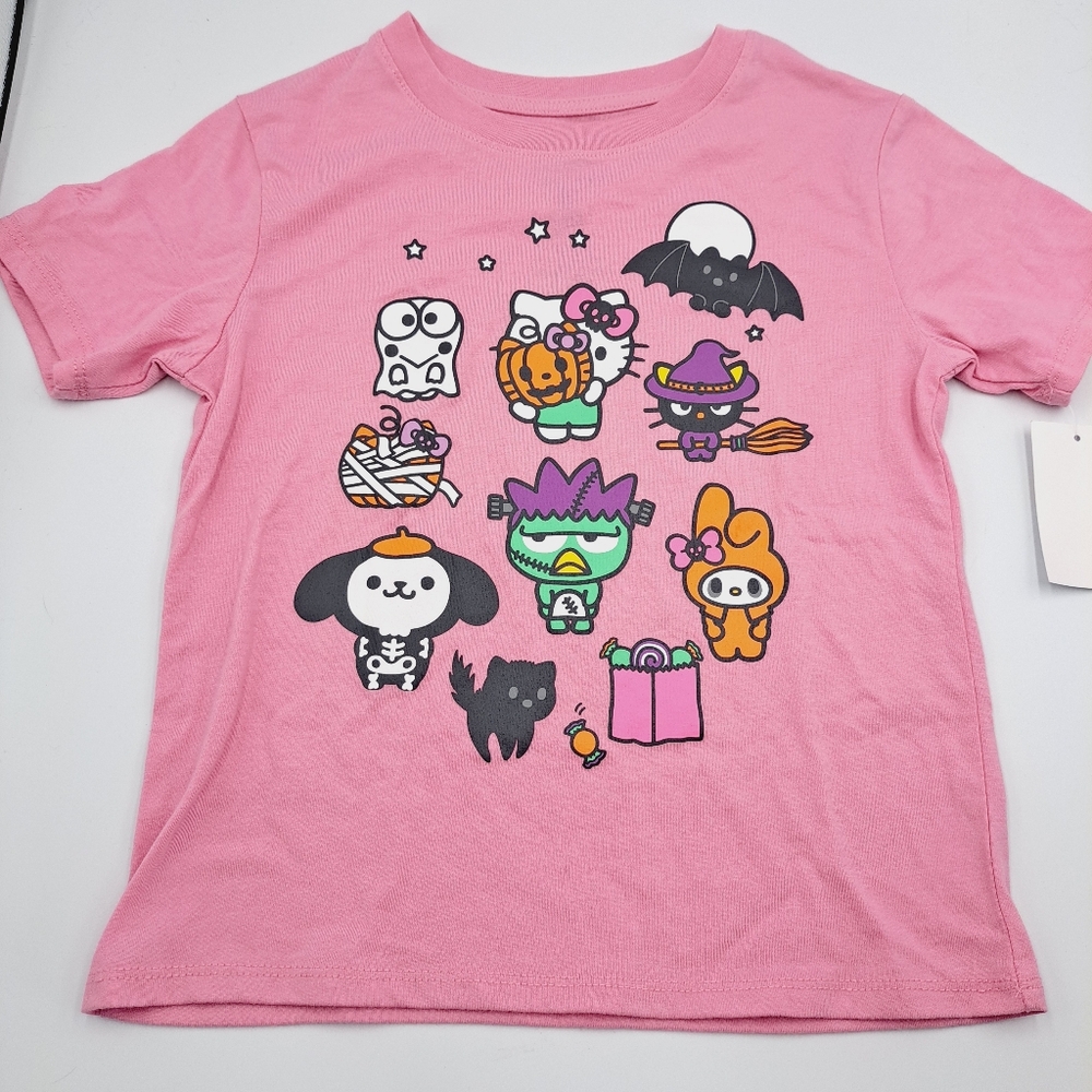 Hello Kitty & Friends Happy Halloween Short Sleeve T Shirt Size Kids 8 Med